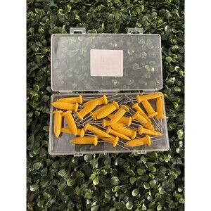 PEQUWINES 24 Pack Stainless Steel Corn Holders Set with Case